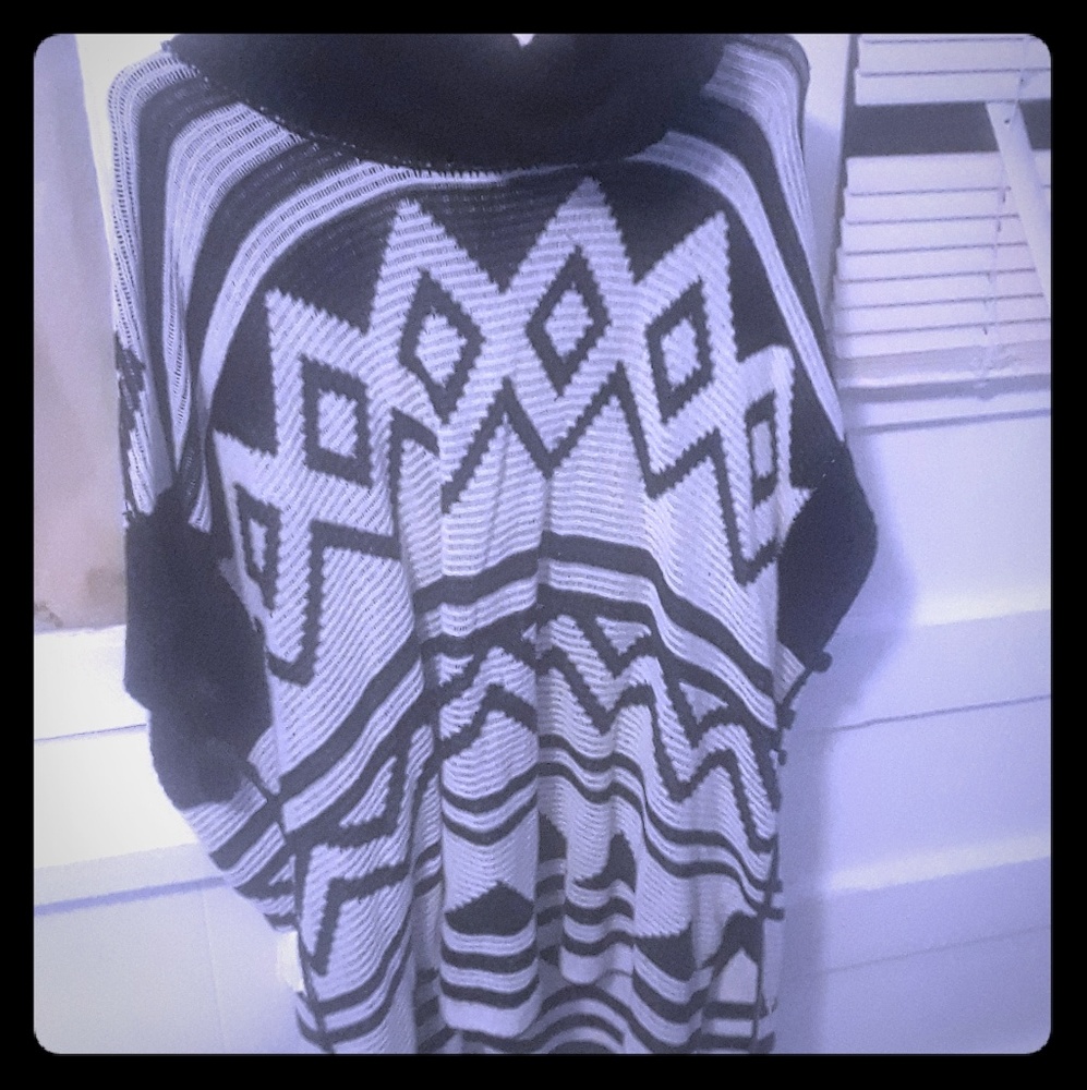 Knitted poncho